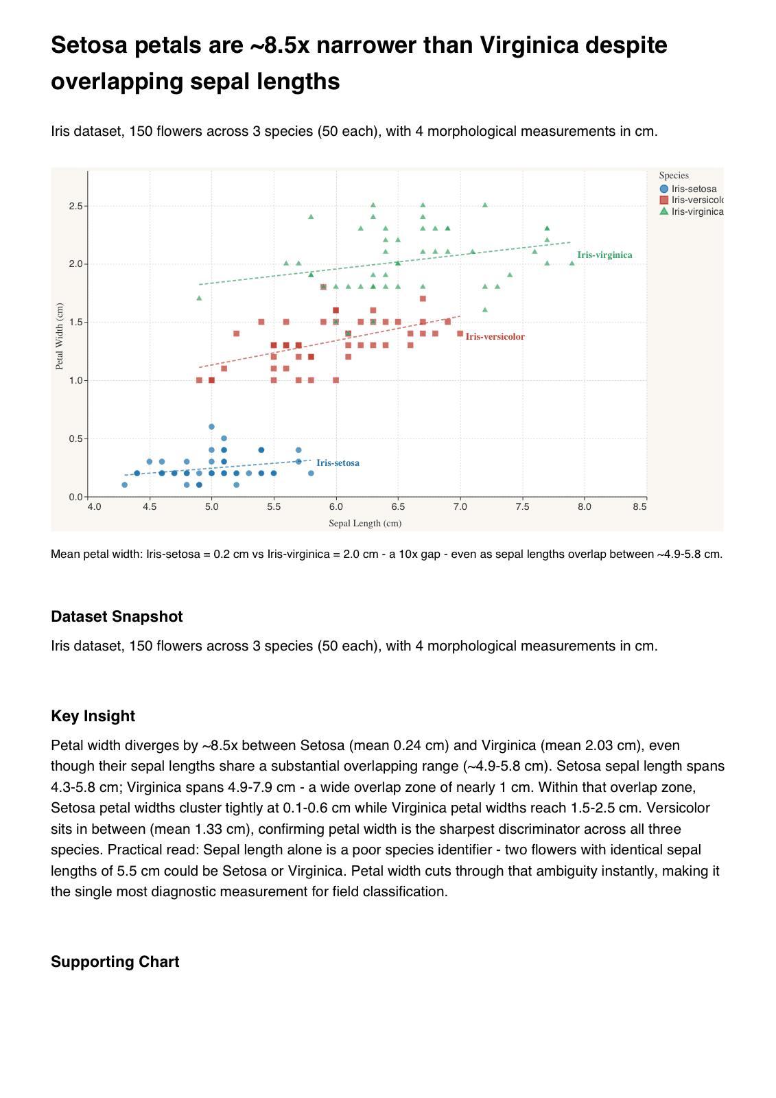 Preview of the updated Iris data insight report